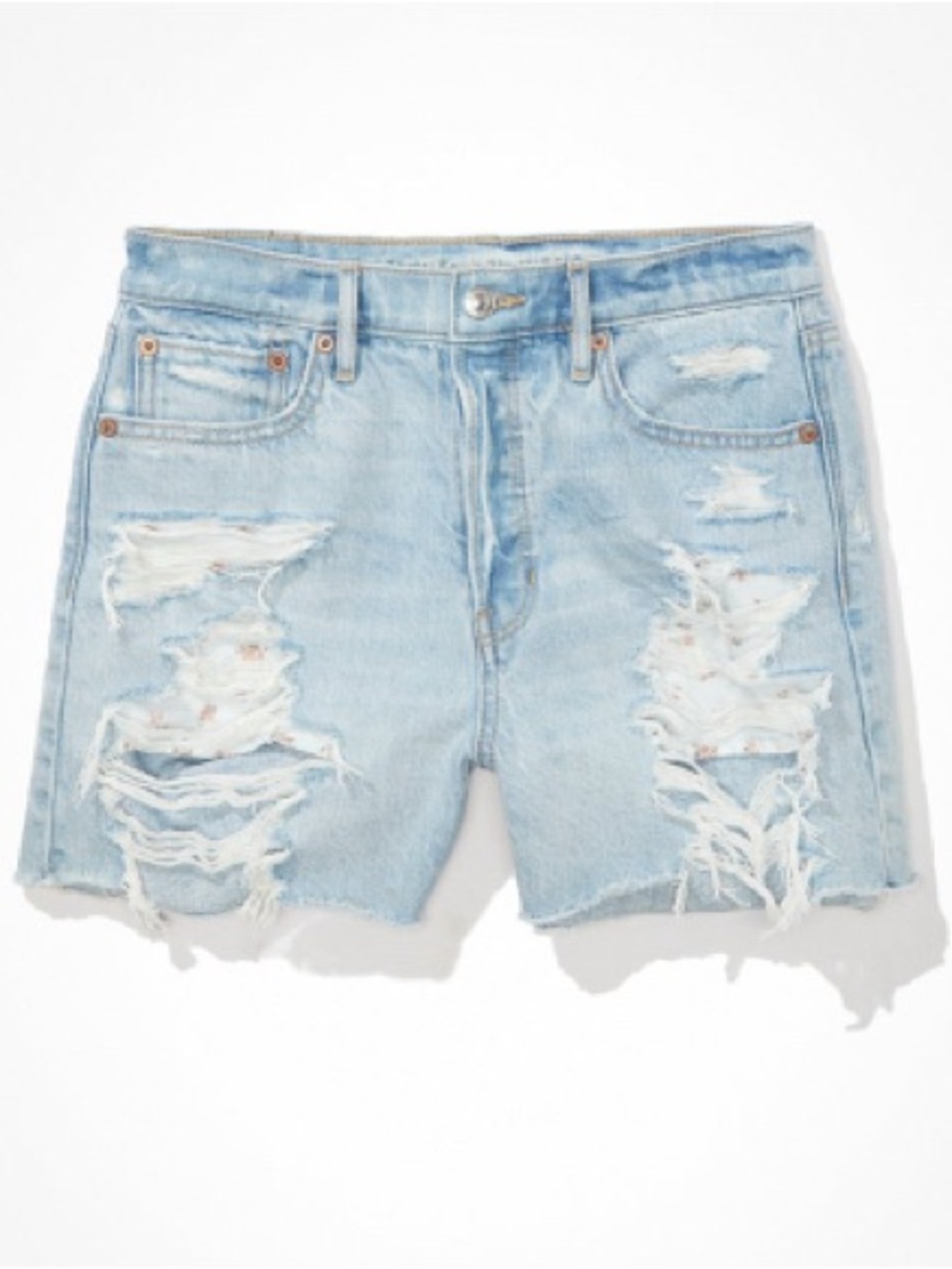 AE Denim '90s Boyfriend Denim Shorts-Light Destroy Wash-12